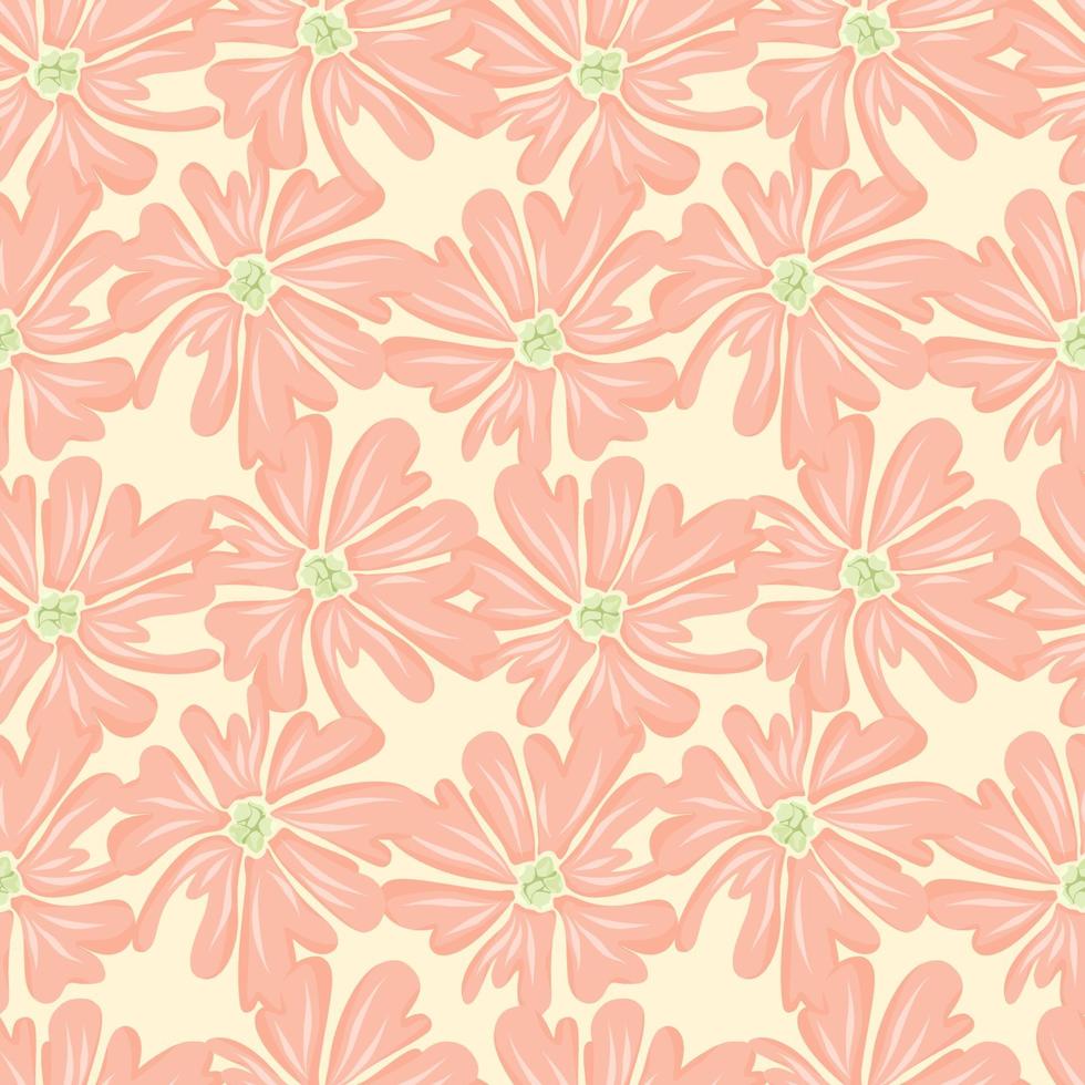 flores en colores pastel, fondo floral de patrones sin fisuras vector