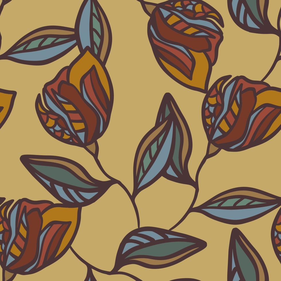 Abstarct Floral Flower Seamless Pattern Background vector