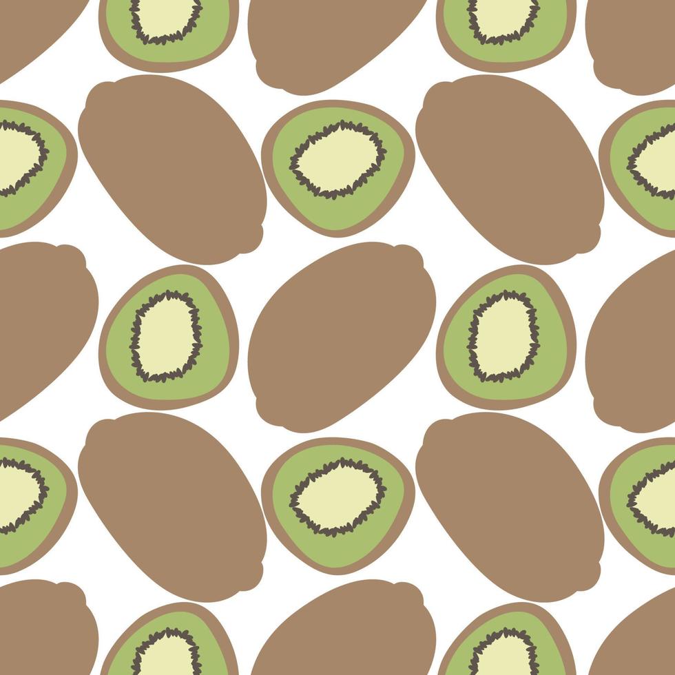 Fondo de patrones sin fisuras de kiwi de fruta minimalista abstracto moderno vector