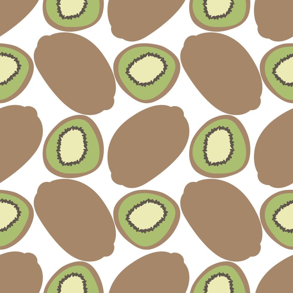 Modern Abstract Minimalist Fruit Kiwi Seamless Pattern Background vector