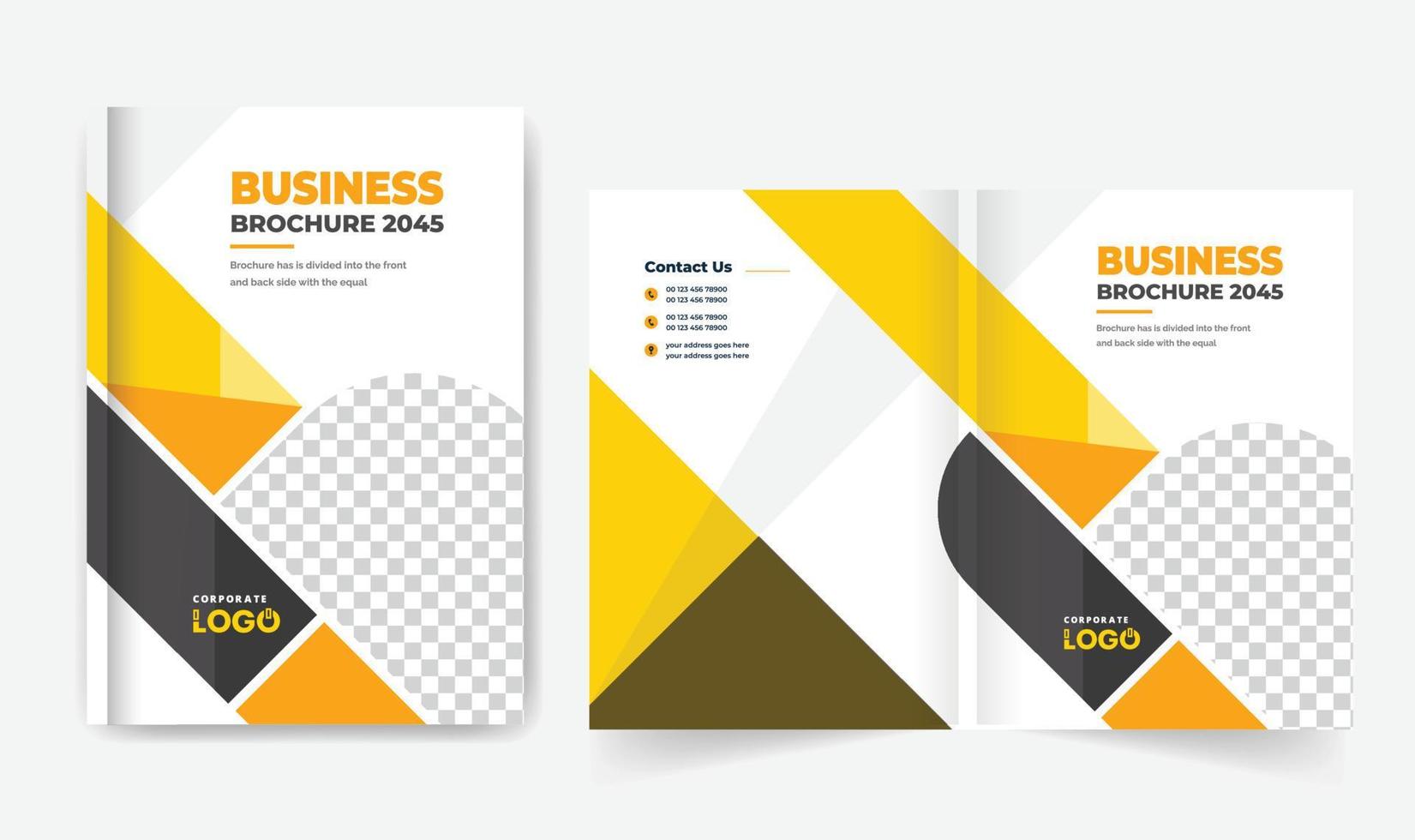 Company profile business brochure cover design corporate book cover layout template vector