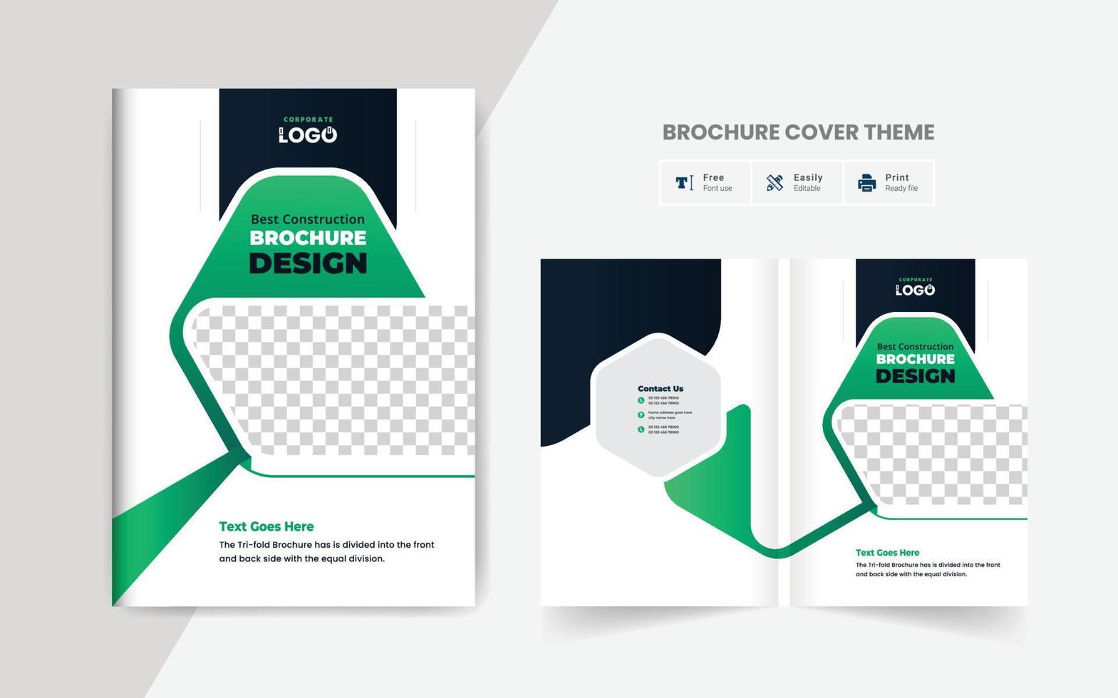 Company profile business brochure cover design corporate book cover layout template vector