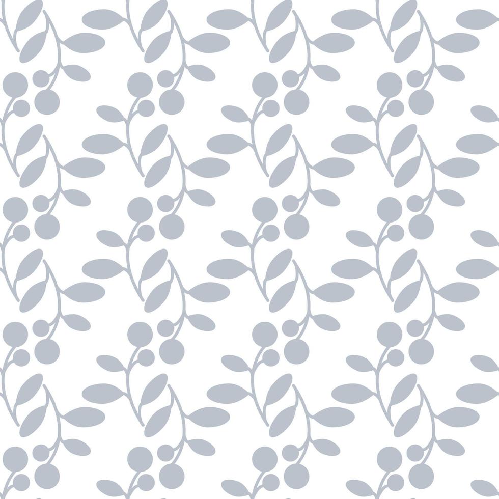 geometric seamless pattern floral with leaves in pastel colors on a white background vector