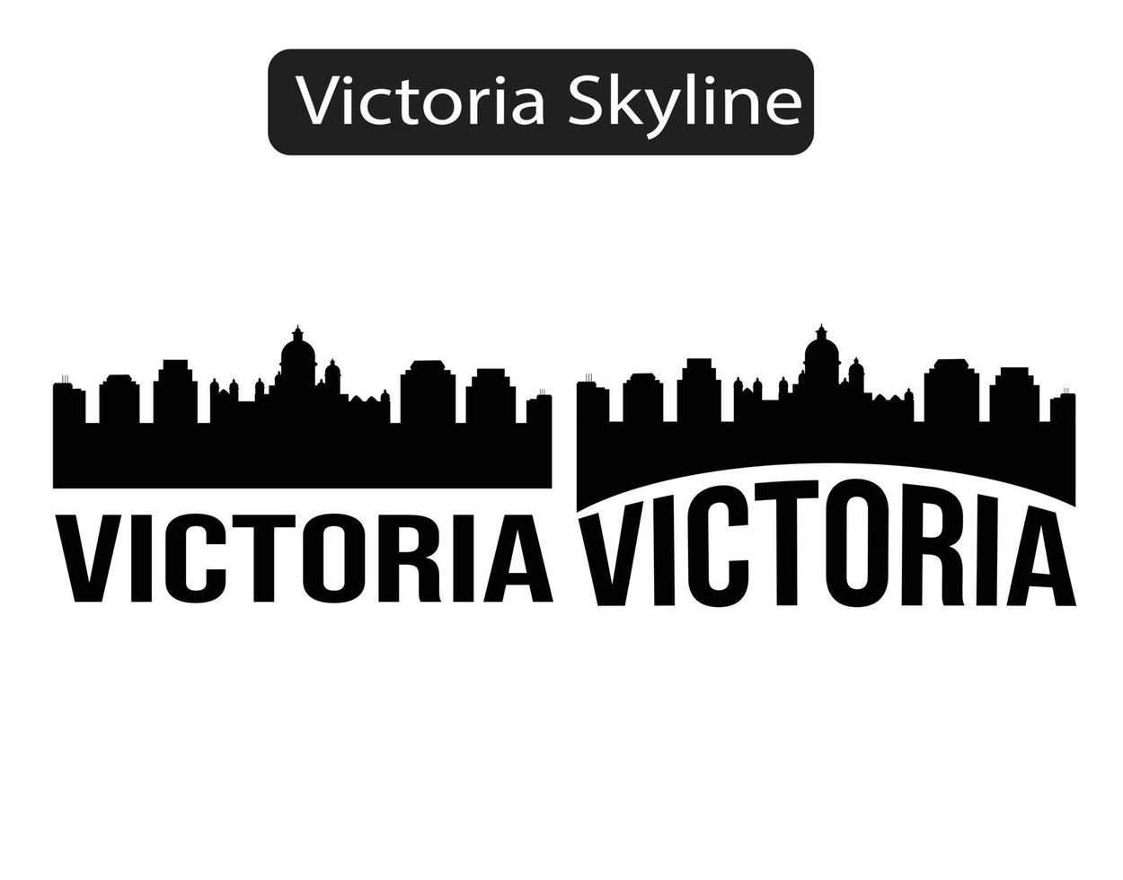 ilustración de vector de silueta de horizonte de la ciudad de victoria