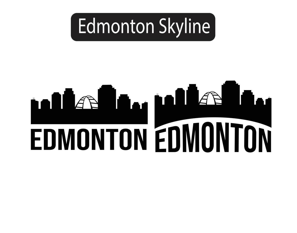 Edmonton city skyline silhouette vector illustration