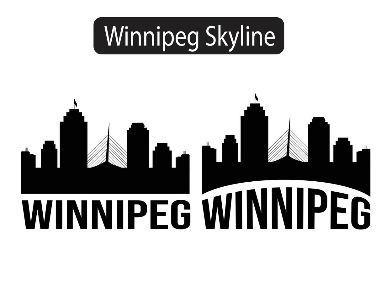 Winnipeg city skyline silhouette vector illustration