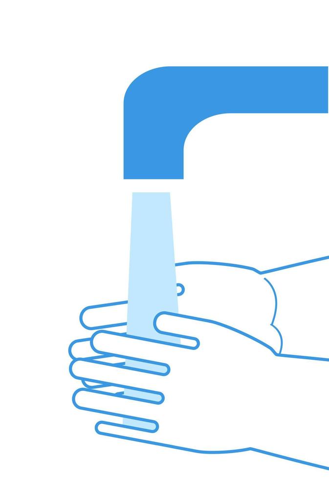 Washing of hands vector. Hygiene dispenser, infection control against colds, flu, corona-virus. Sanitizer or liquid soap applications in simple style. vector