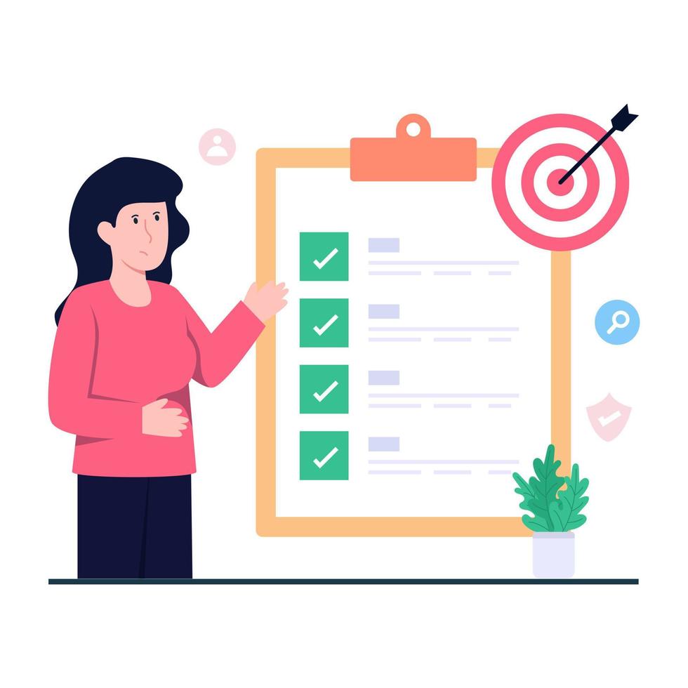 Premium download illustration of target list vector