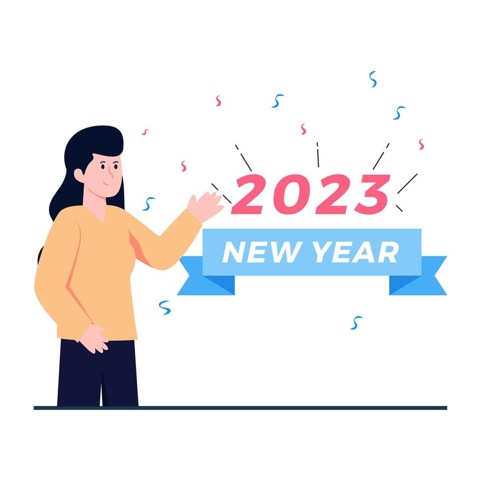 New year decoration illustration, editable vector