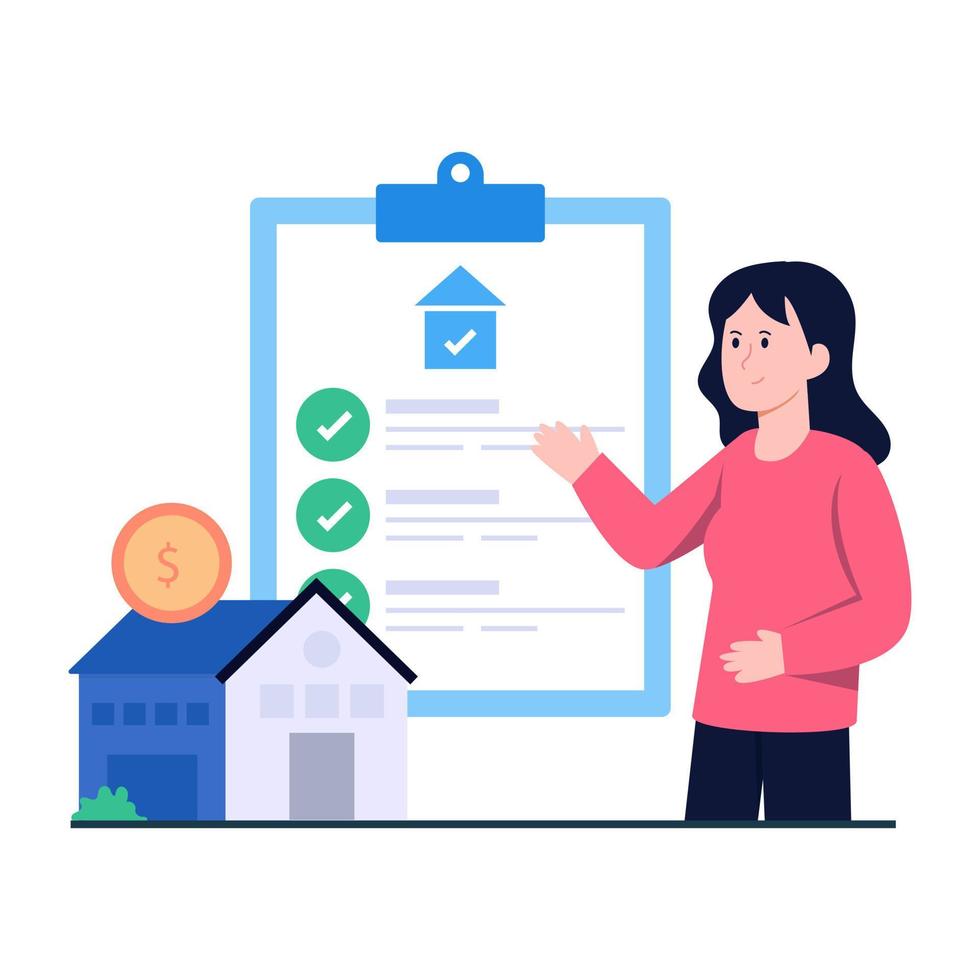 Property paper icon, editable vector