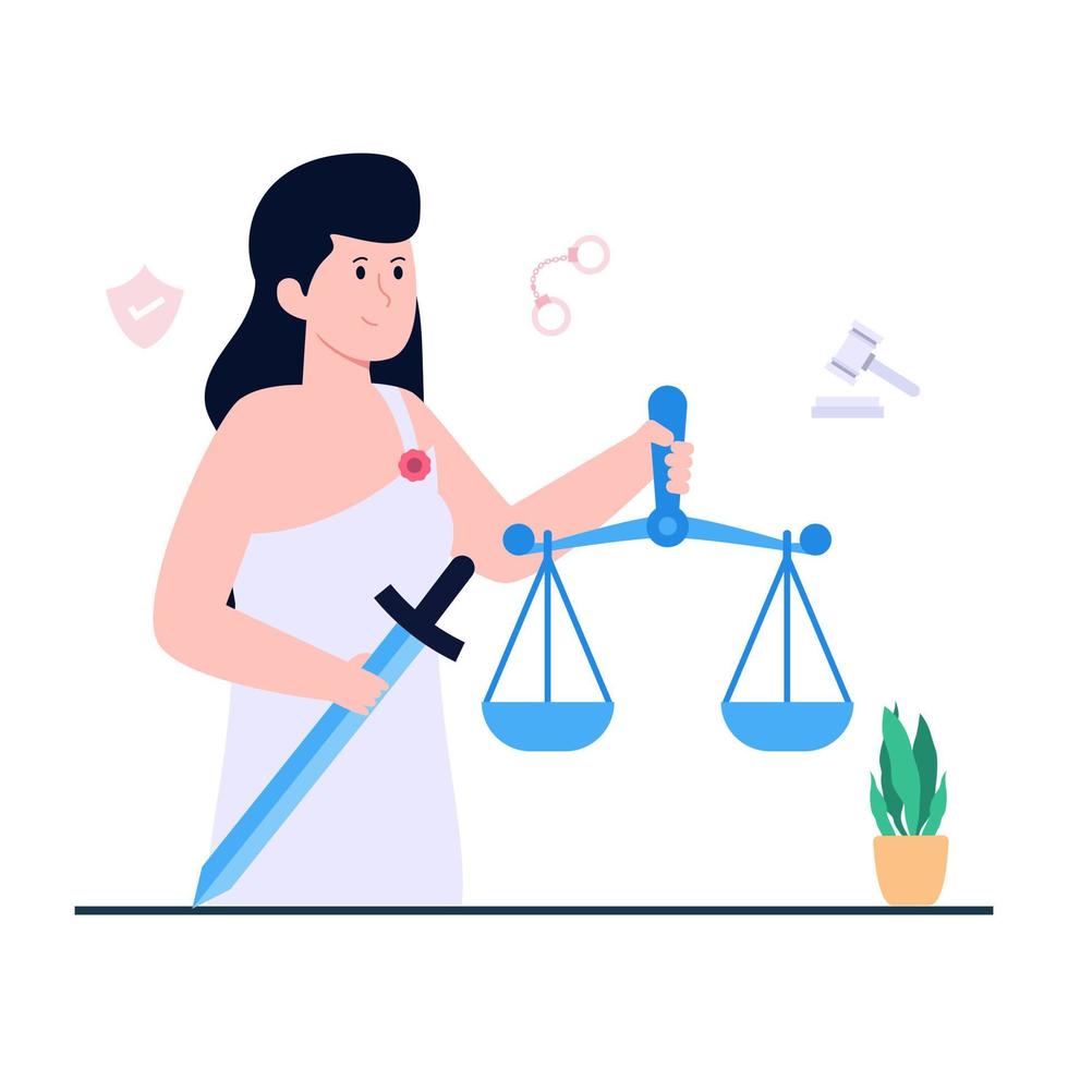 Perfect design illustration of justice vector