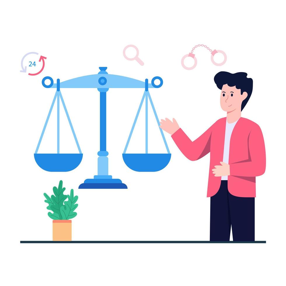 Perfect design illustration of justice vector