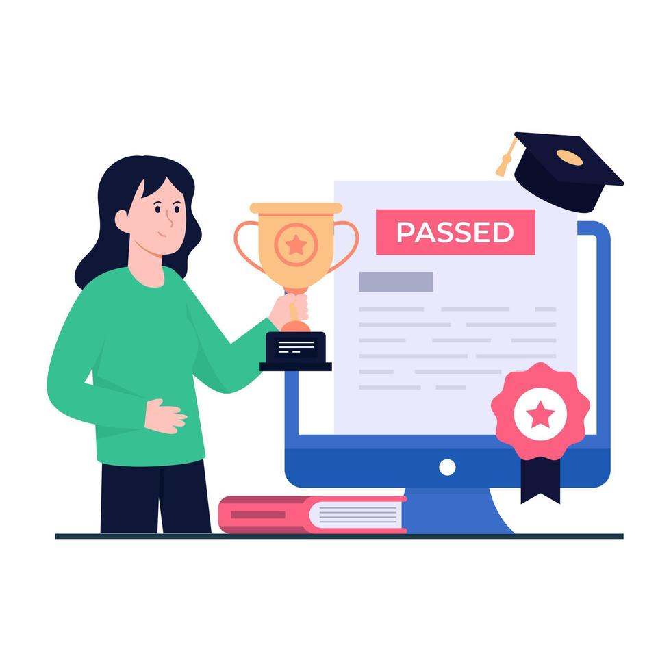 Trendy vector design online student