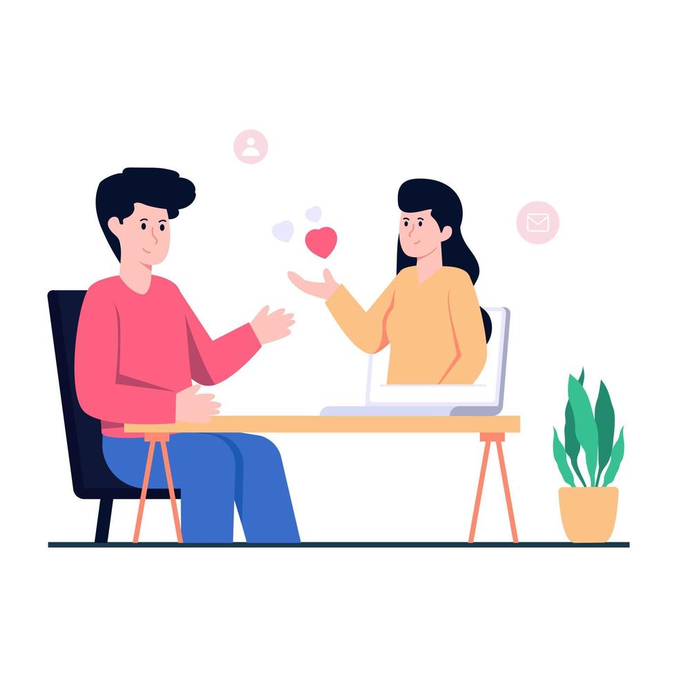 AAn icon design of romantic couple vector