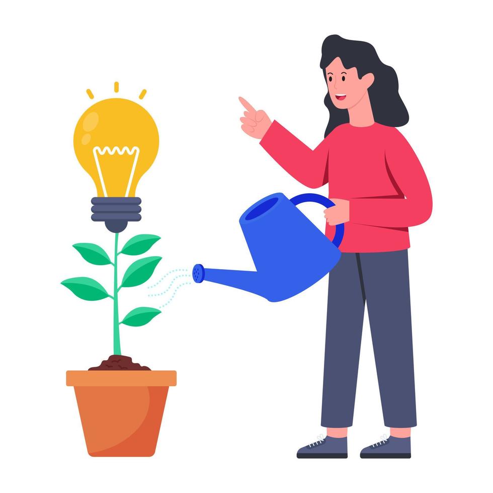 Unique design illustration of idea growth vector