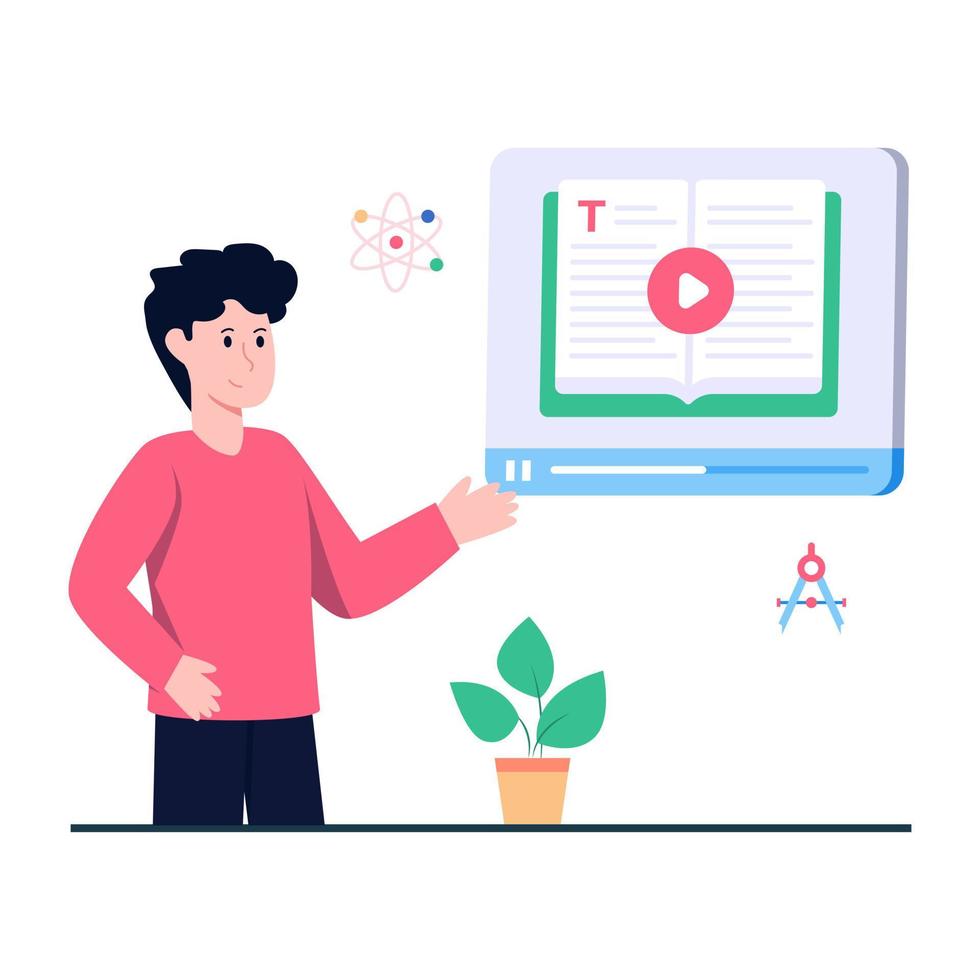 Premium download illustration of video tutorial vector