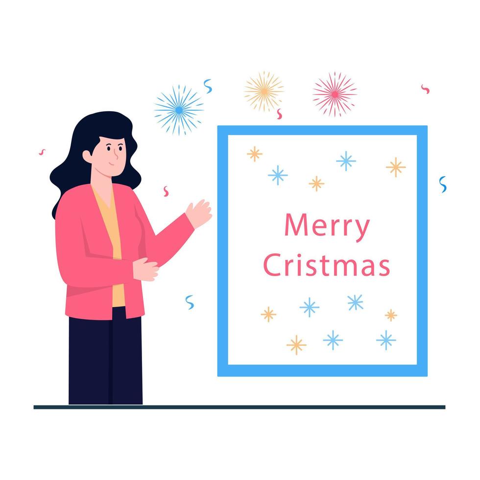 An illustration design of merry christmas vector