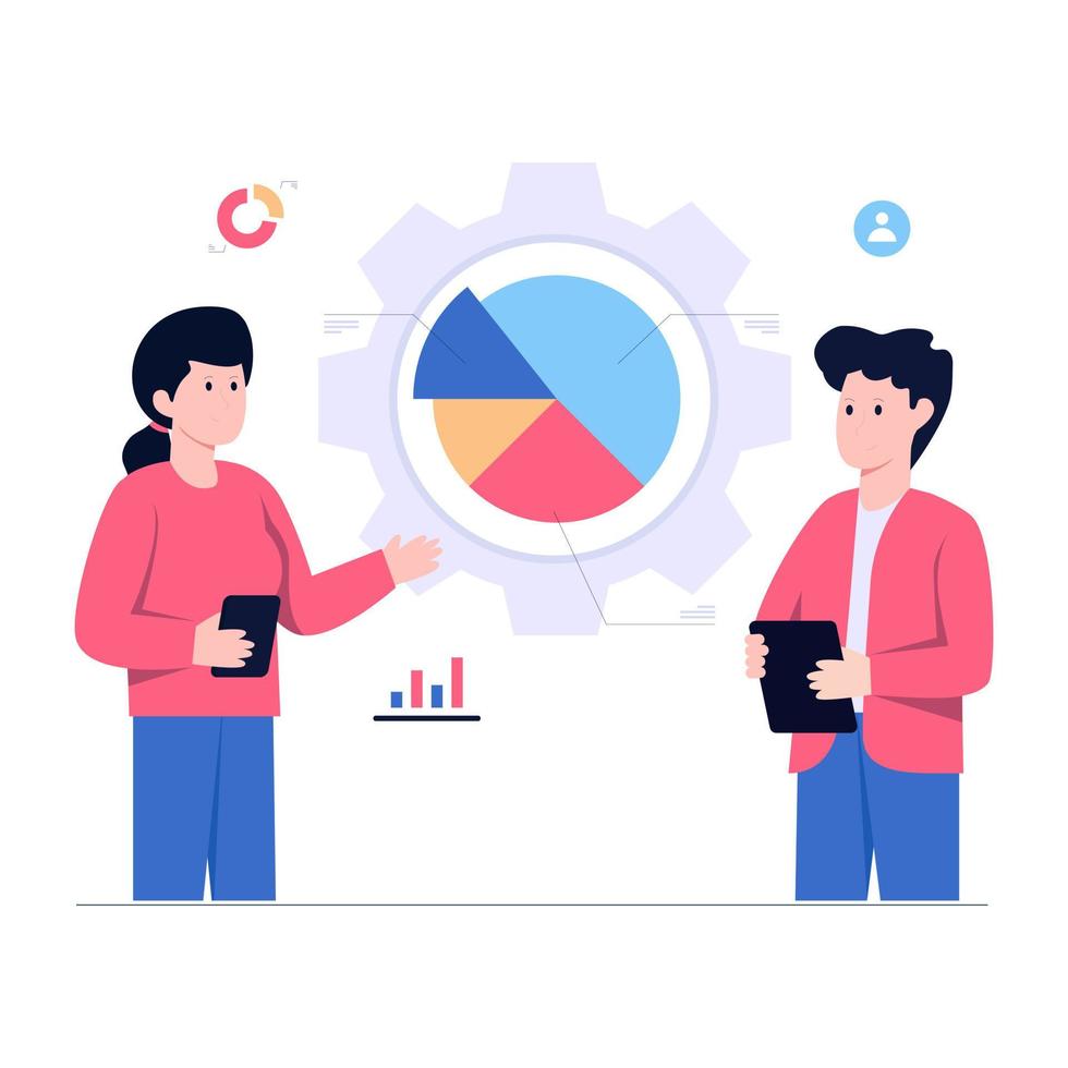 ilustración de descarga premium de gestión de datos vector