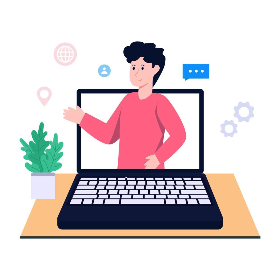 Trendy vector design online student
