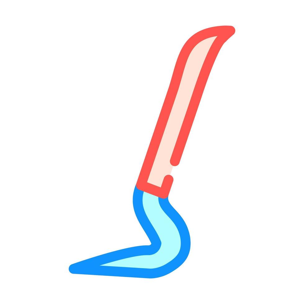 crowbar weapon color icon vector illustration