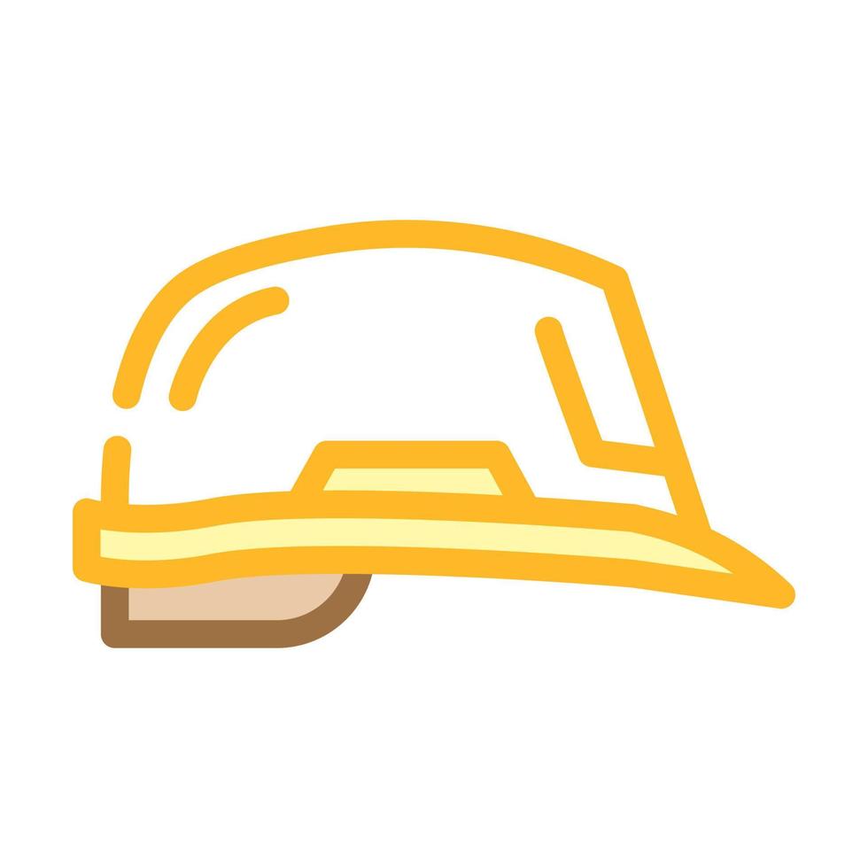 casco constructor sombrero accesorio color icono vector ilustración