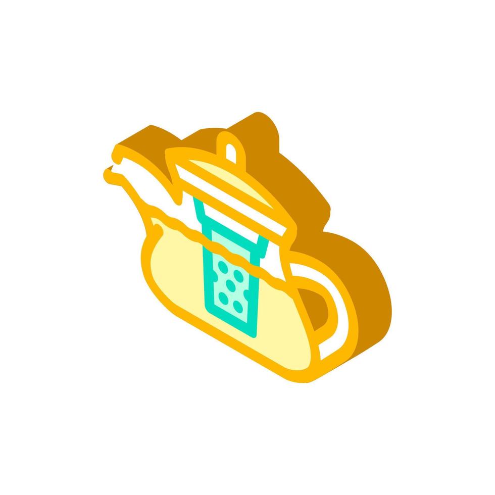 teapot for boiling tea isometric icon vector illustration