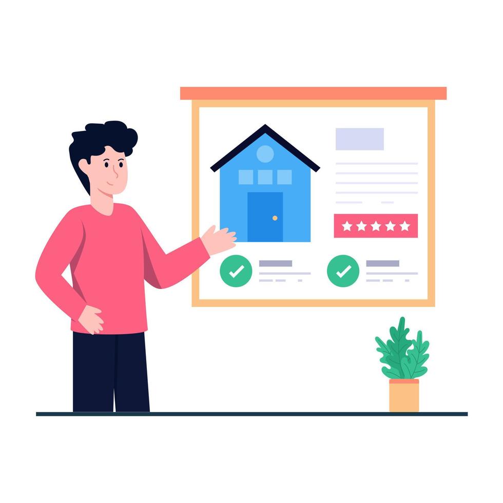 Modern design icon of property presentation vector