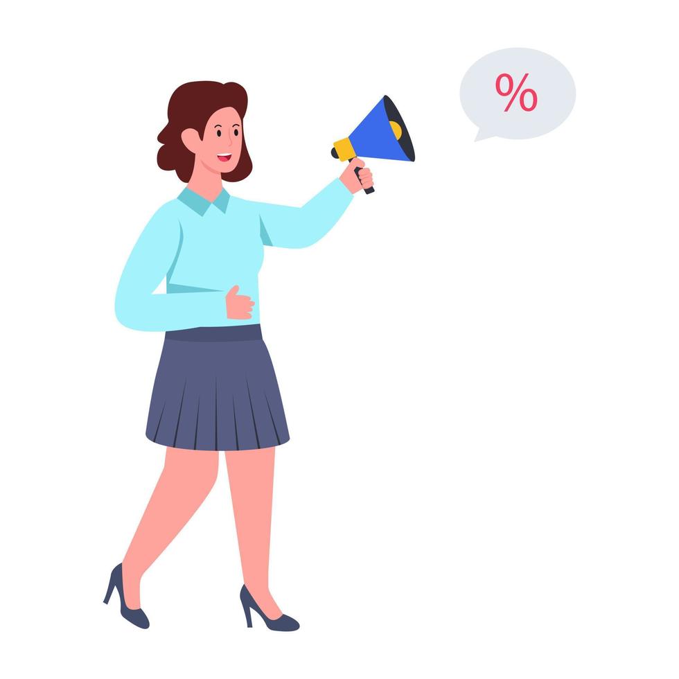 Discount promotion illustration, editable vector
