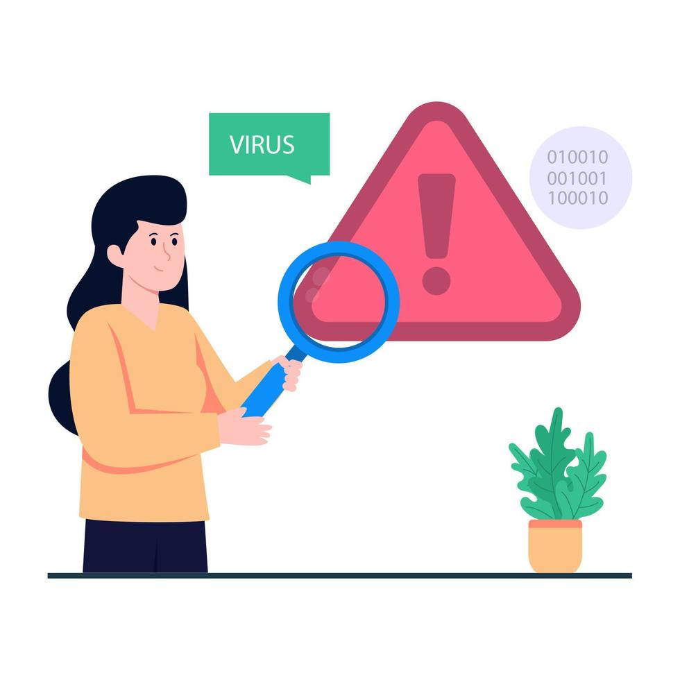 Conceptual design illustration of search error, flat style vector