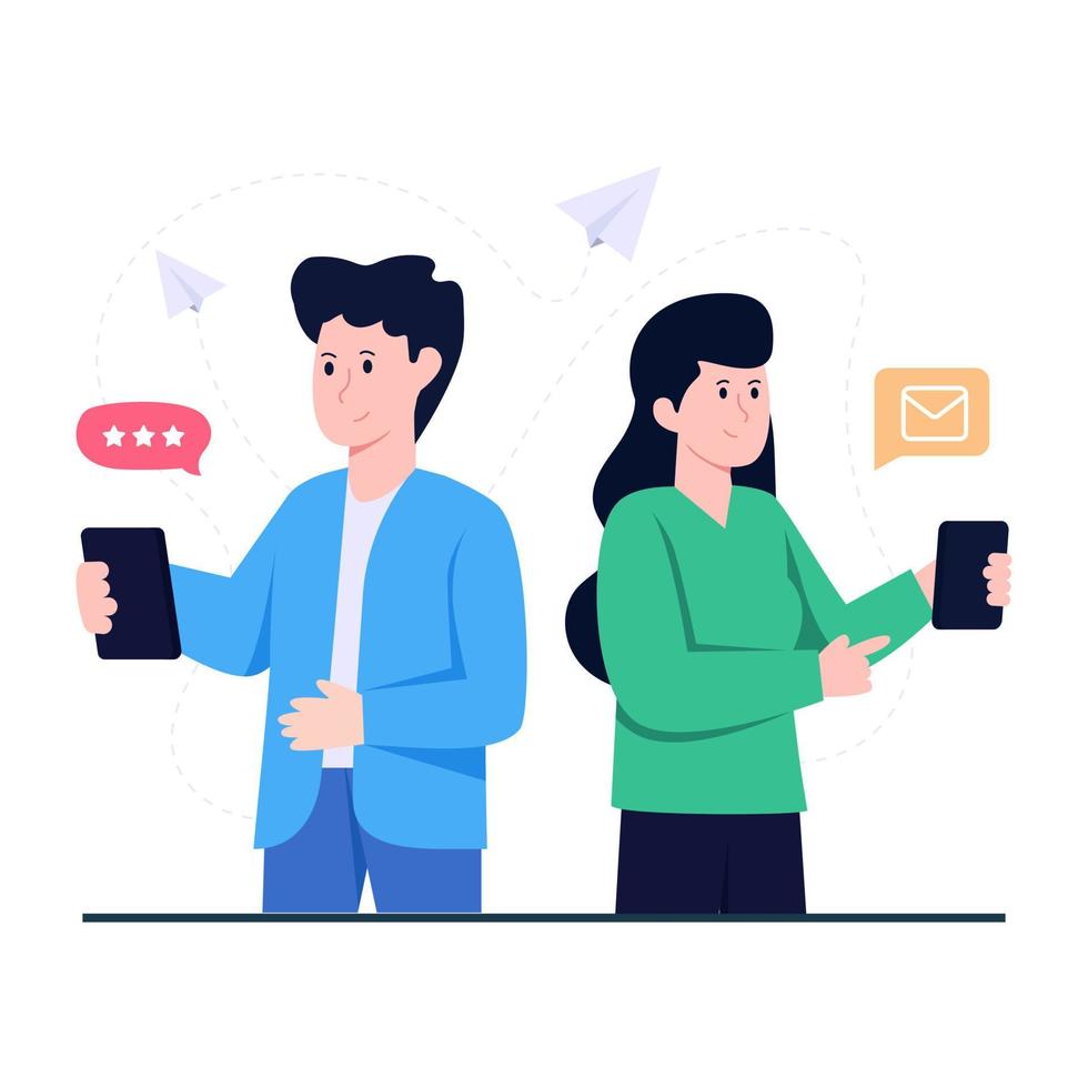 Trendy vector design of communication