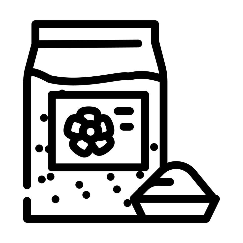 flax gluten free line icon vector illustration