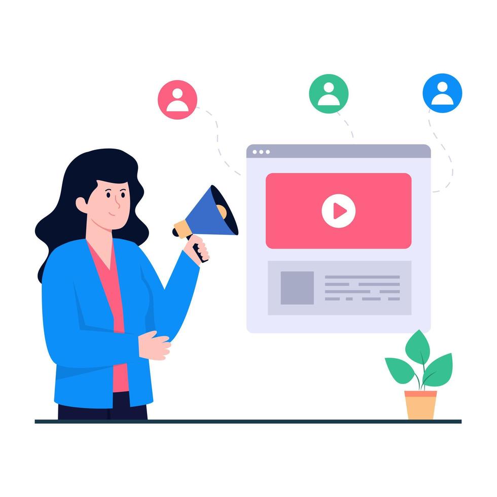 An illustration design of video tutorial vector
