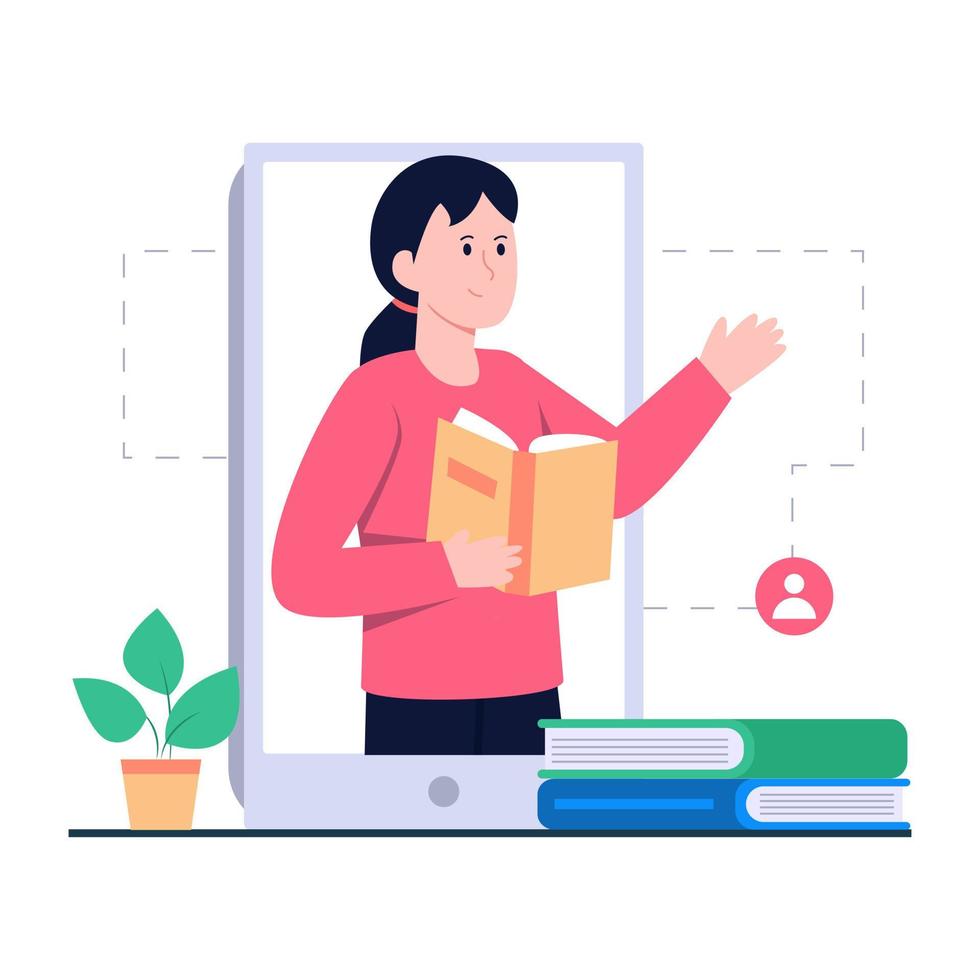Trendy vector design online student