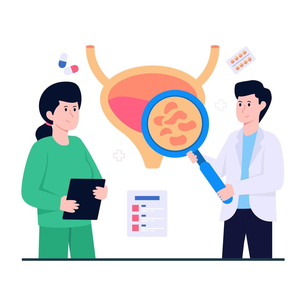 A perfect design illustration of bladder analysis vector