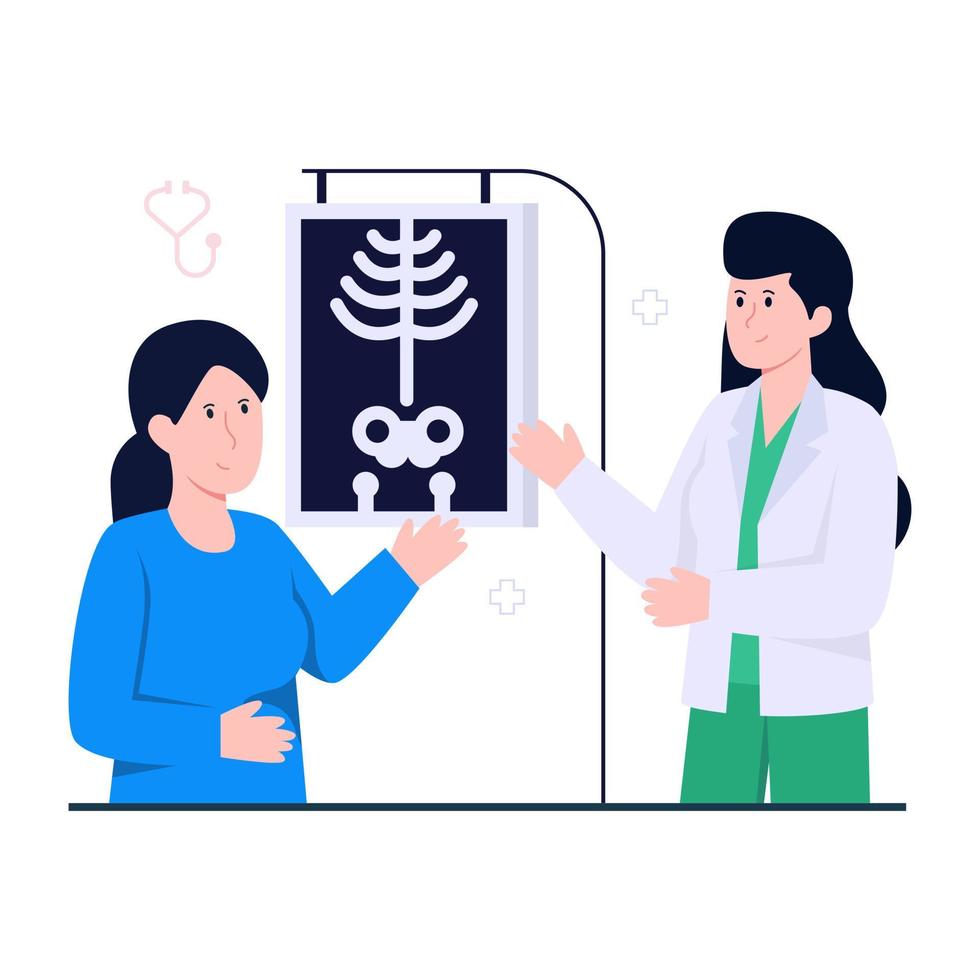 Trendy vector design of x ray