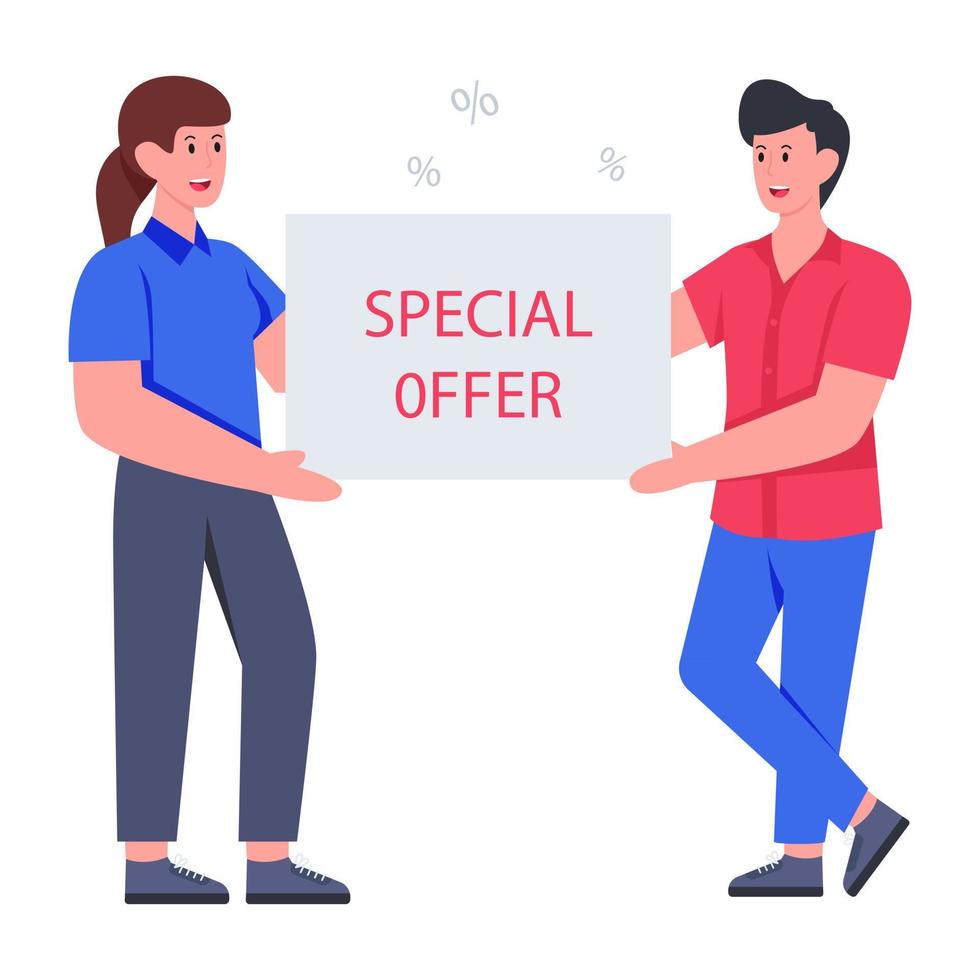 An illustration design of shopping offer vector