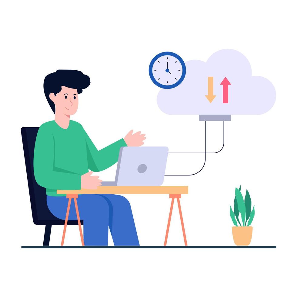 Perfect design illustration of cloud data transfer vector