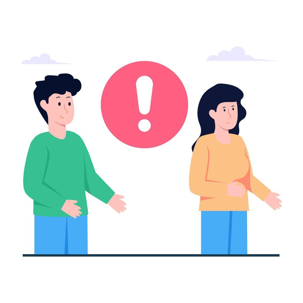 Unique design illustration of distancing alert vector