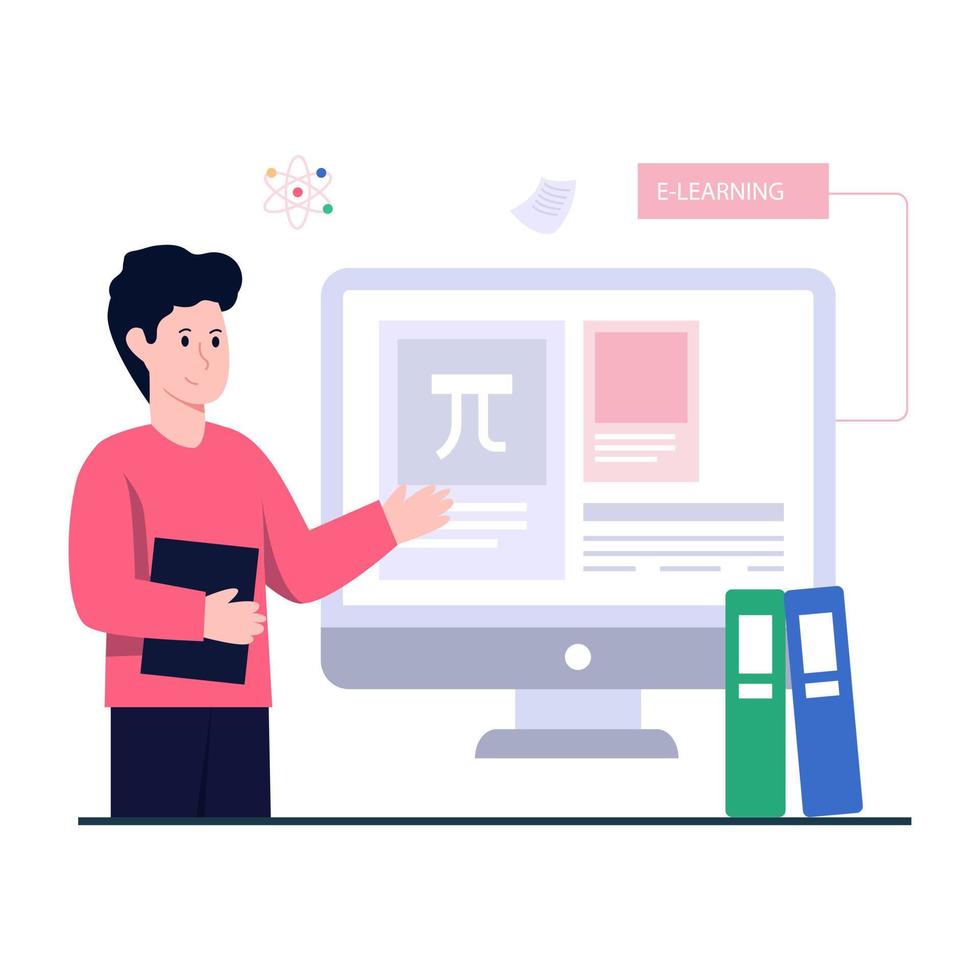Trendy vector design online student