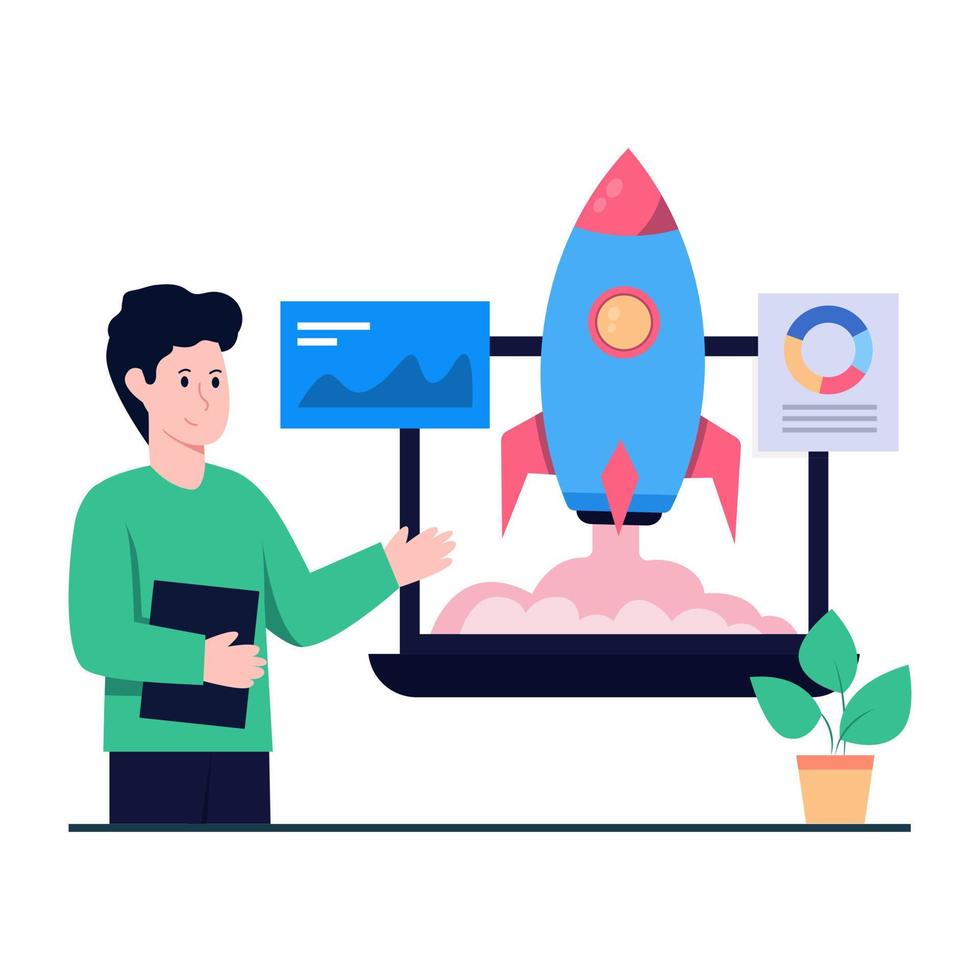 Premium download illustration of business startup vector
