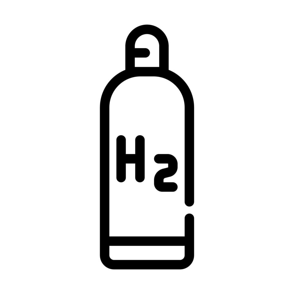 hydrogen reservoir line icon vector illustration black