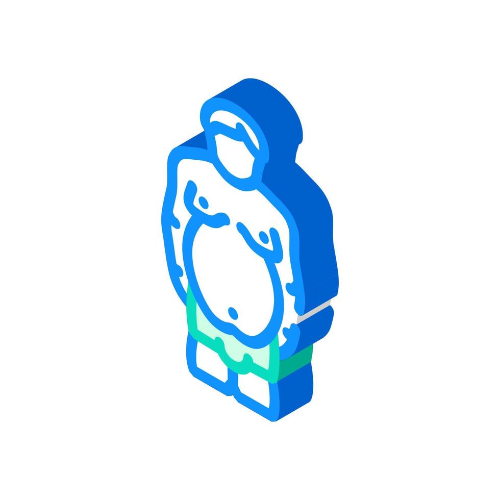 overweight prople isometric icon vector illustration flat