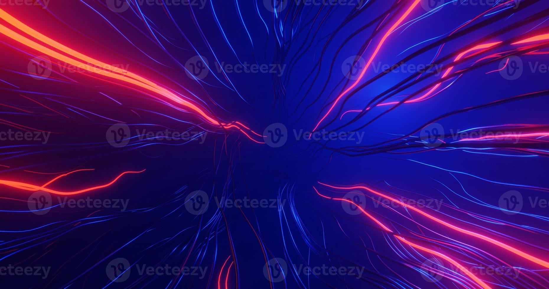 Abstract background wallpaper using light blue and red fiber wave design with 3D effect which is 3D rendering in high quality and 4K size photo