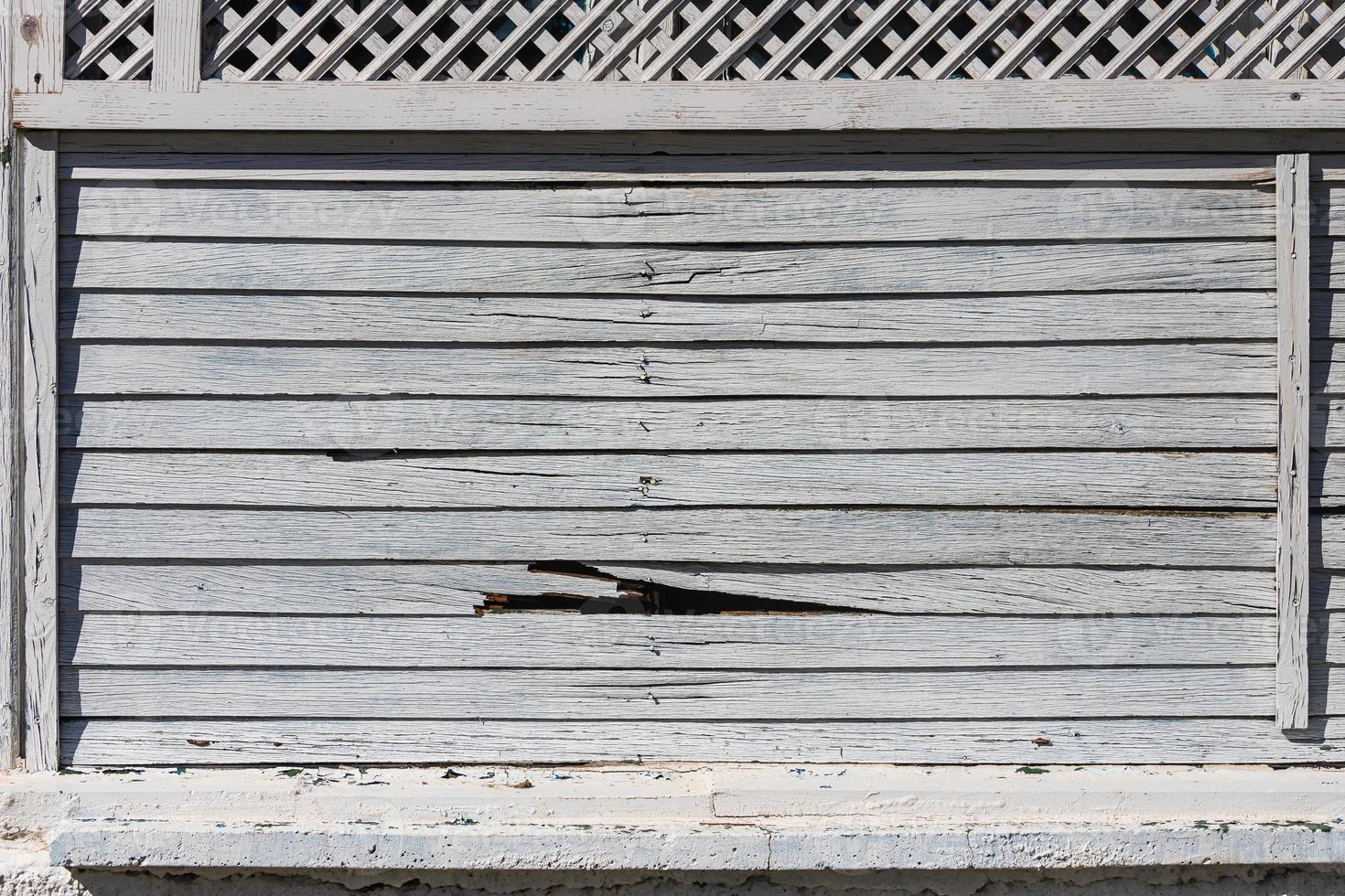 Background and texture of decorative old wood striped on the wall surface. pattern from a wooden bar photo