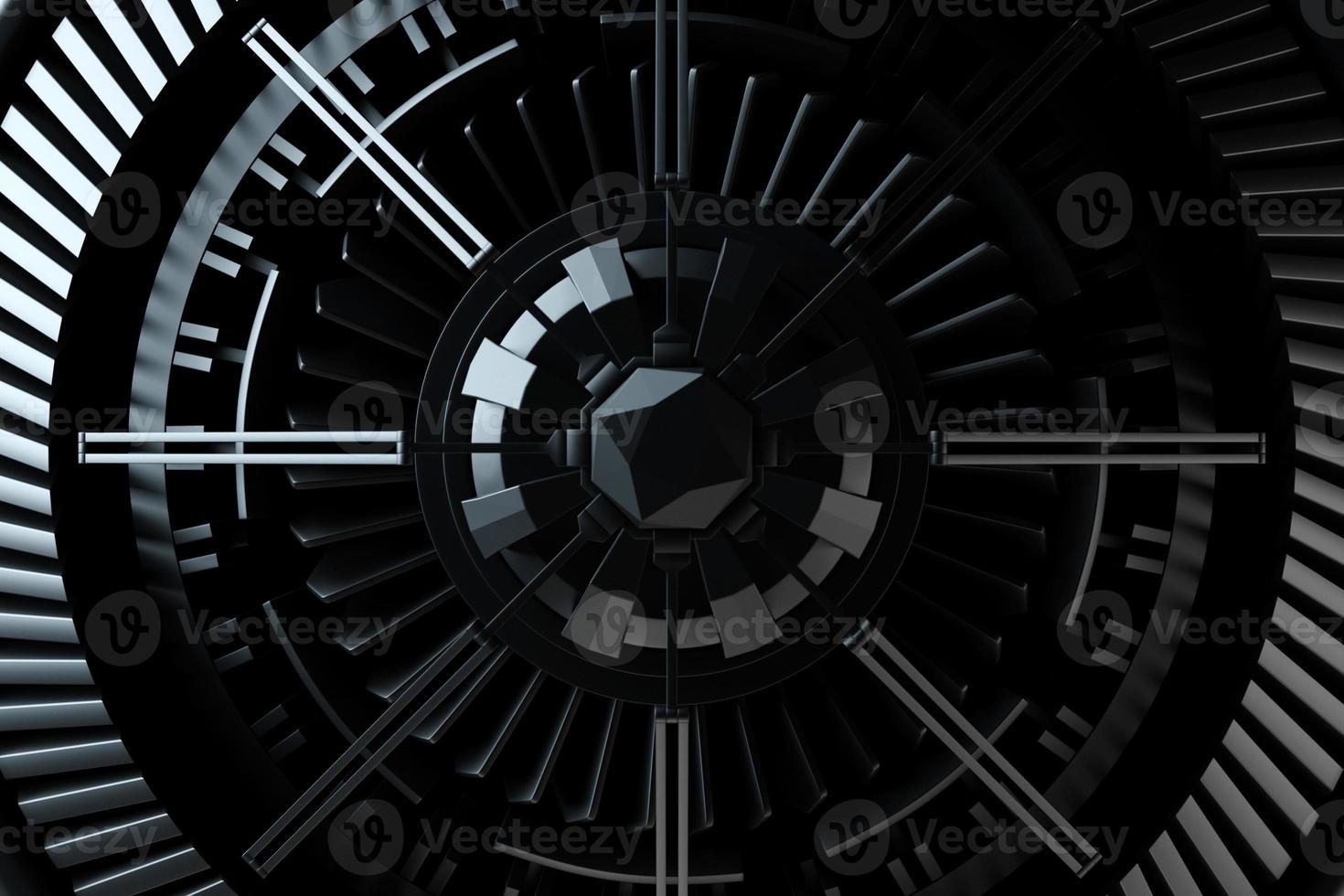 3D rendering future engine rocket turbine technology.  Futuristic part of a spacecraft turbine photo