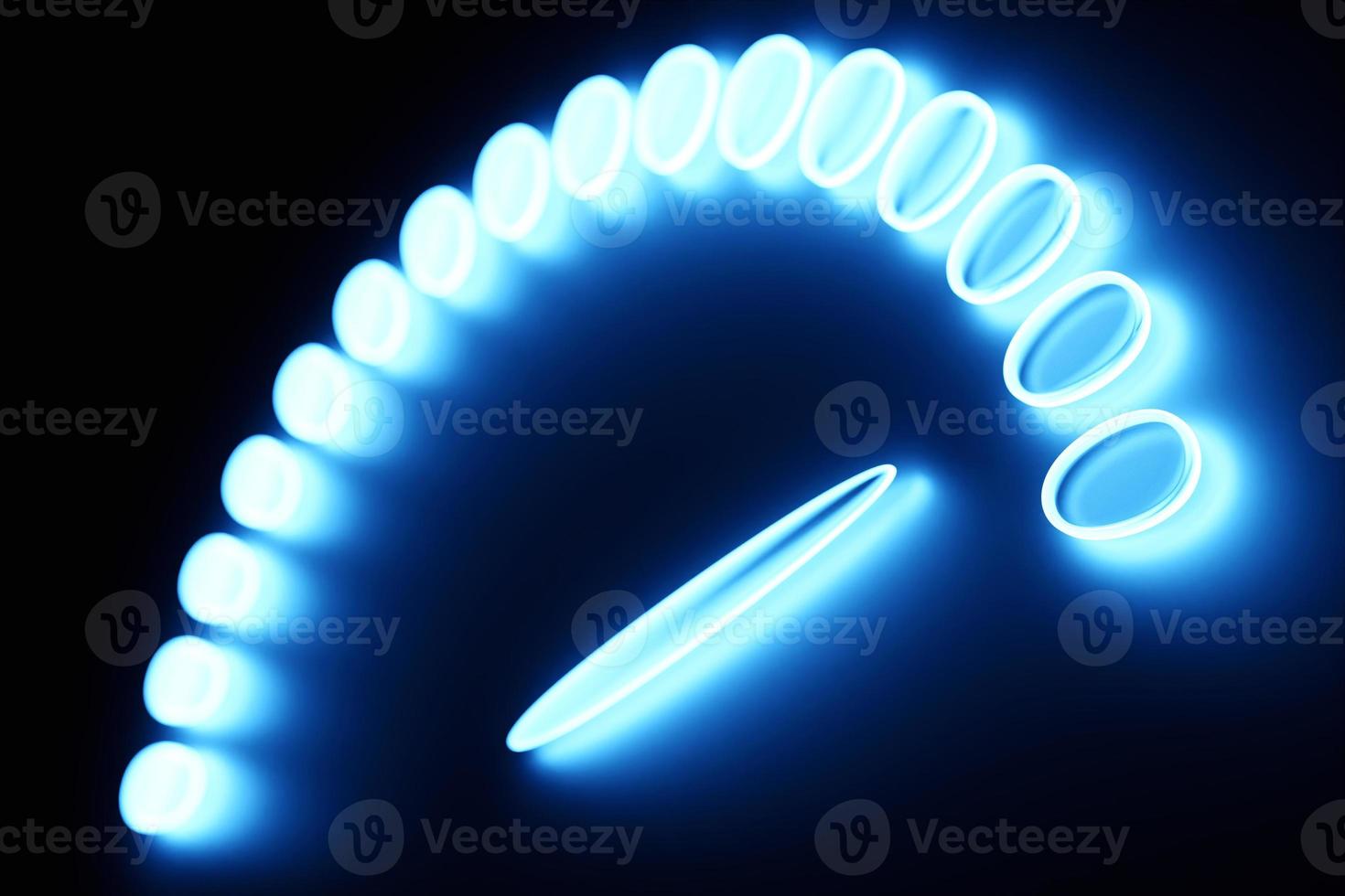 3d illustration   round control panel icon. High risk concept on measuring instruments. Efficiency scale photo