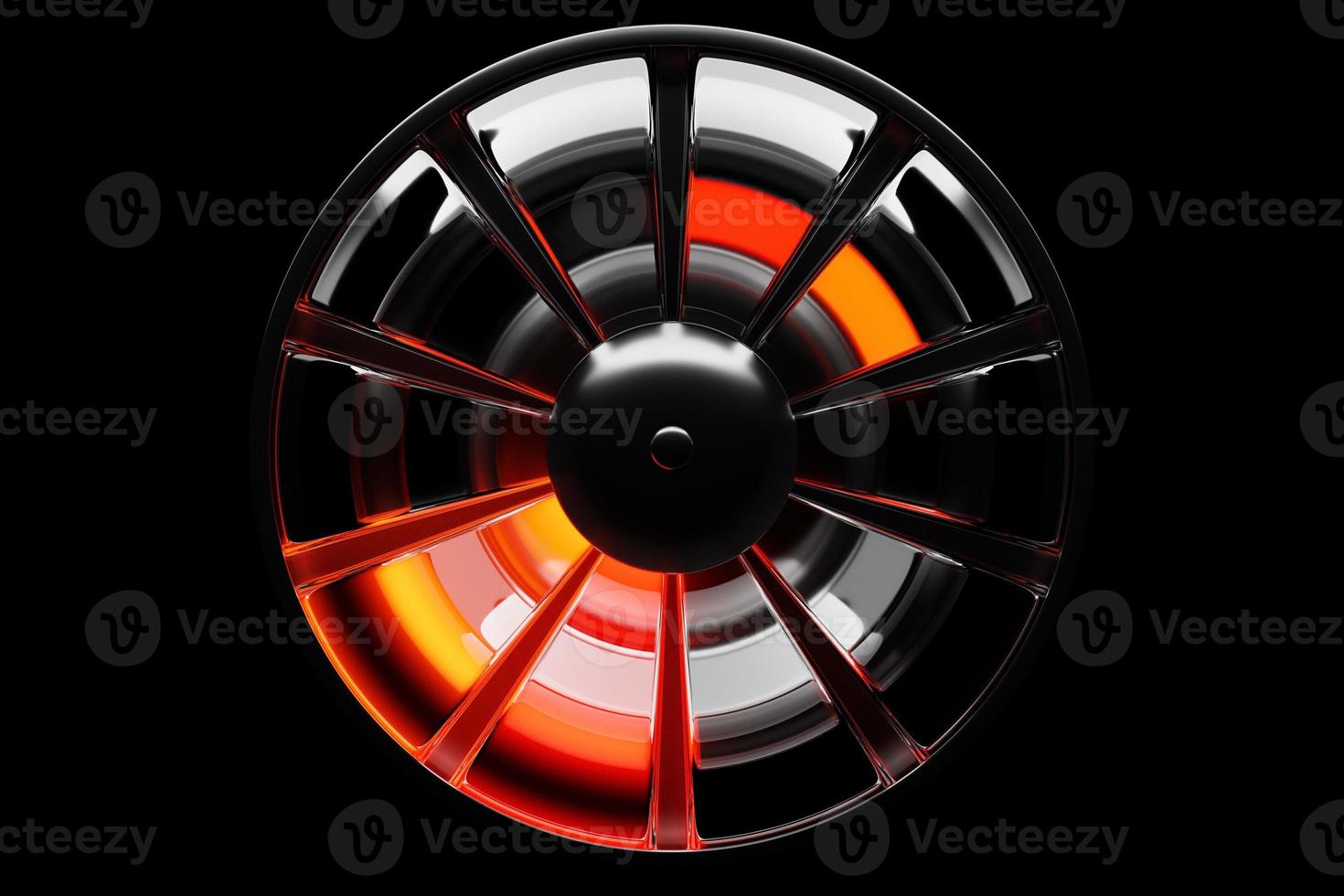 3D illustration  round  control panel icon. High risk concept on speedometer. Credit rating scale photo