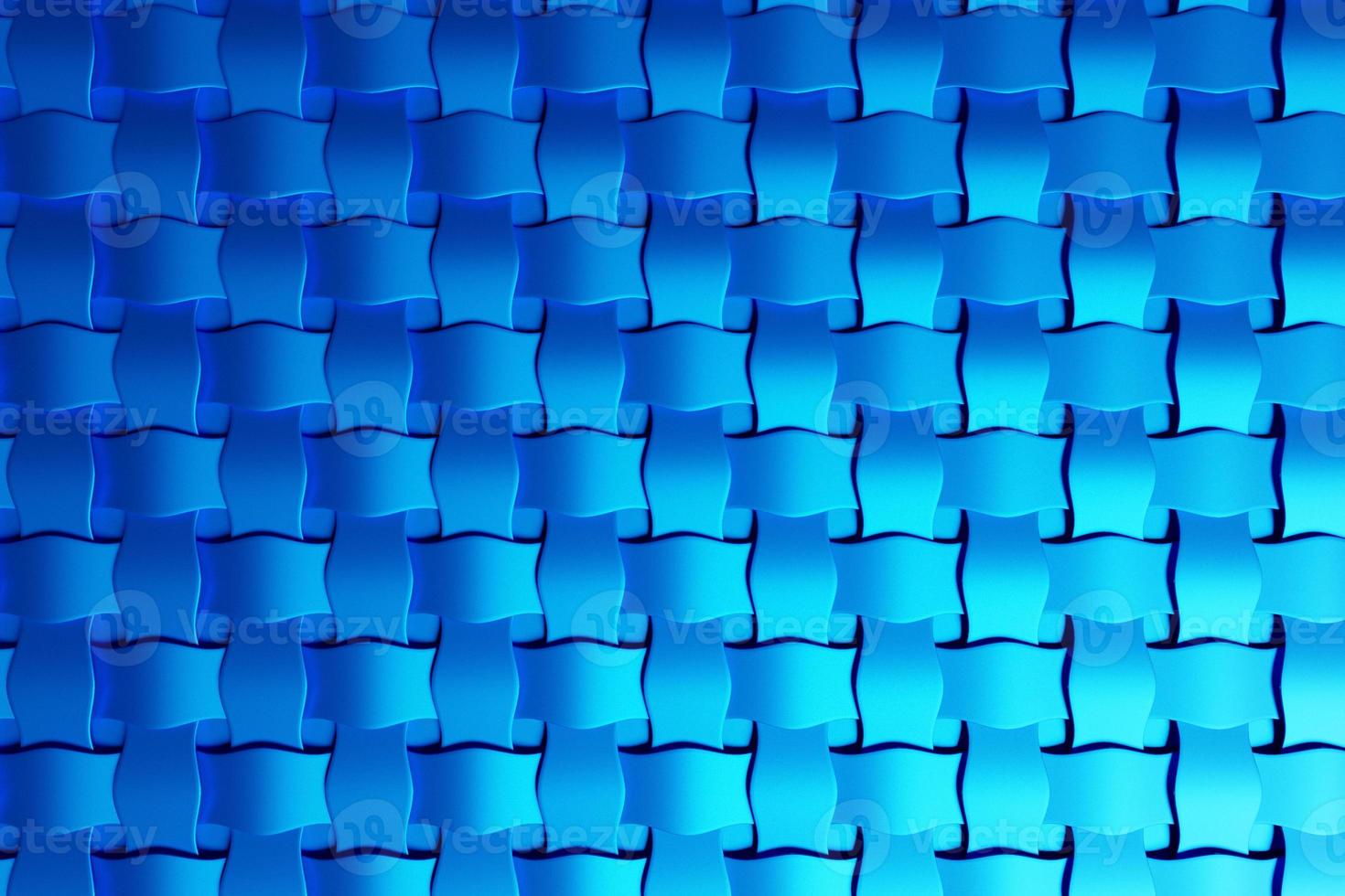 3d illustration of rows of  blue cube.Parallelogram pattern. Technology geometry  background photo