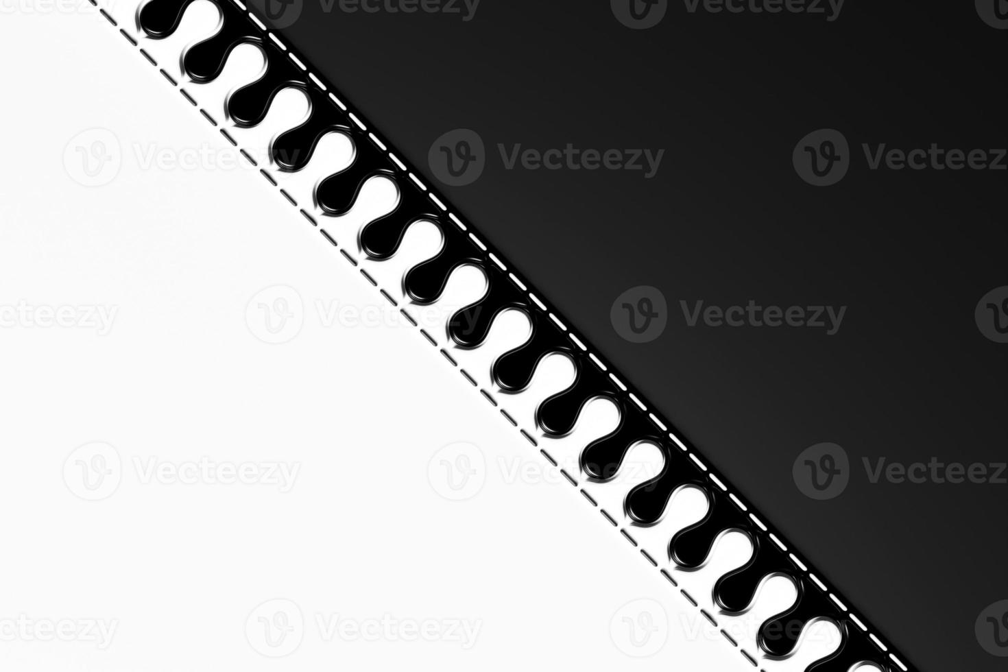 3D illustration, zipper Background. Closing clasp. Concept banner closed and open zipper. photo
