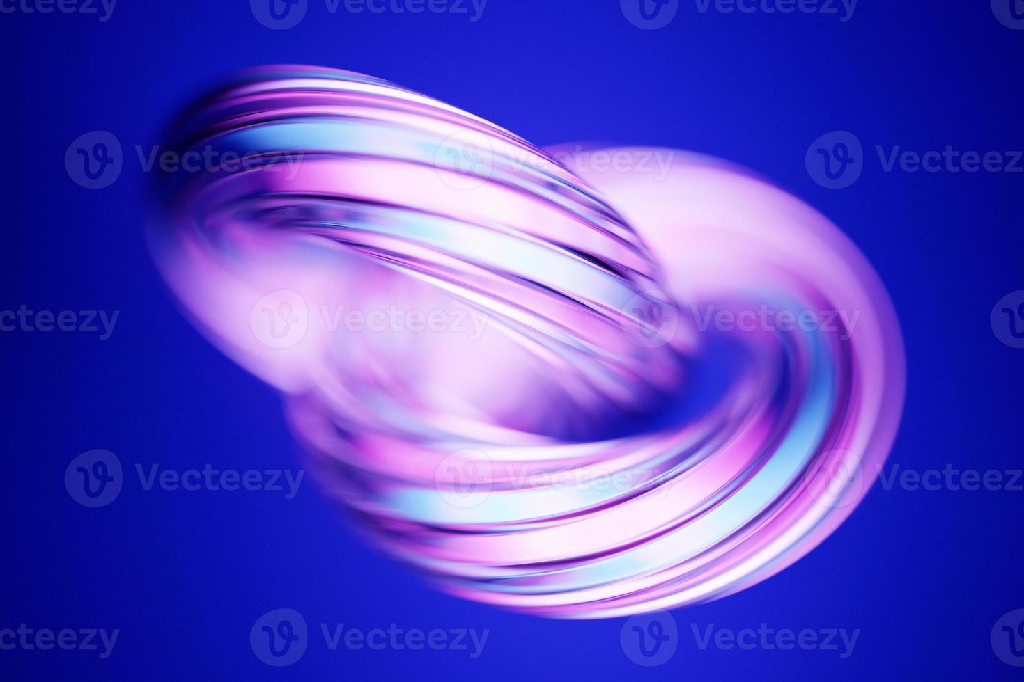 3D illustration of a pink torus. Fantastic cell.Simple geometric shapes photo